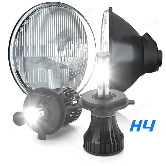 A Pair 7Inch Round Led Headlights Hi-Lo For Chevy C10 C20 G10 G20 Nova Pickup