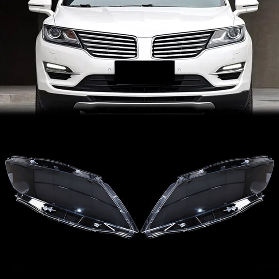 A Pair Front Headlight Headlamp Lens Shell Covers L+R For 2014 2015 2016 2017 2018 Lincoln MKC