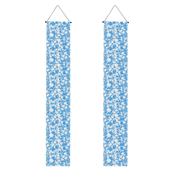A Pair Of Decorative Banners 70.911.8in Can Be Reused And Easily Installed For Indoor Or Outdoor Or Anywhere Milk Cow Skin Print Style Powderblue_4
