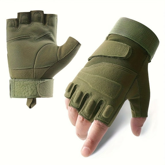 A Pair Of Gloves Men And Women Riding Fitness Sports Leaky Finger Half Finger Mountaineering Outdoor Anti-Slip Wear-Resistant Gloves