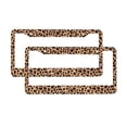 thumbnail image 1 of A Pair Of License Plate Frame Sunscreen Corrosion Resistant Rust 12.3×6.3in With Accessories Suitable For Any Car Animal Leopard Pattern (2), 1 of 8