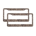 thumbnail image 1 of A Pair Of License Plate Frame Sunscreen Corrosion Resistant Rust 12.3×6.3in With Accessories Suitable For Any Car Leopard-5, 1 of 8