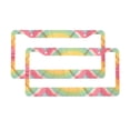 thumbnail image 1 of A Pair Of License Plate Frame Sunscreen Corrosion Resistant Rust 12.3×6.3in With Accessories Suitable For Any Car Tie-Dye Pattern Bright Colors (2), 1 of 8