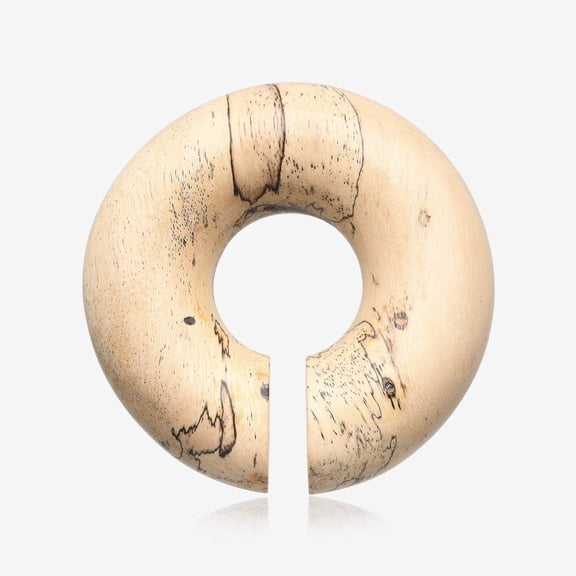 BM25 A Pair of Old Tamarind Wood Hoop Hanger Plug