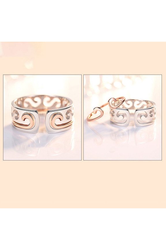A Pair Of S925 Silver Gold Hoop Rings For Men And Women