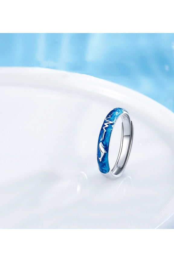 A Pair Of Trendy Personality Whale Rings