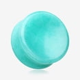 thumbnail image 1 of A Pair of Amazonite Concave Stone Double Flared Ear Gauge Plug, 1 of 3