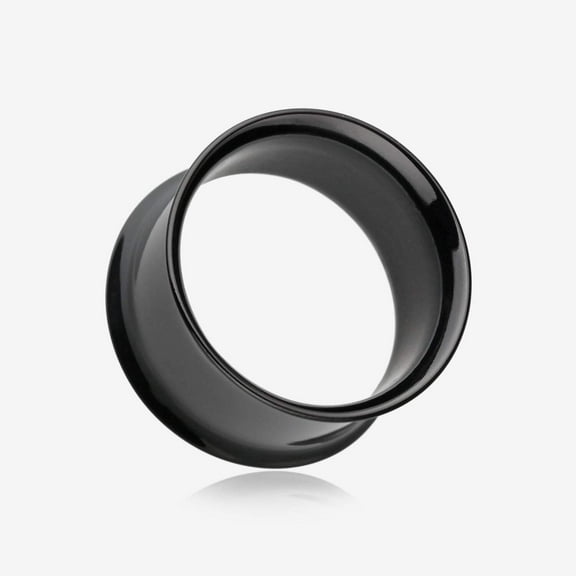 A Pair of Blackline Steel Double Flared Ear Gauge Flesh Tunnel Plug