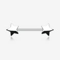 thumbnail image 1 of A Pair of Classic Star Nipple Barbell Ring, 1 of 2