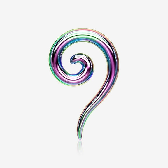 A Pair of Colorline Steel Spiral Tail Ear Weight Hanger Plug