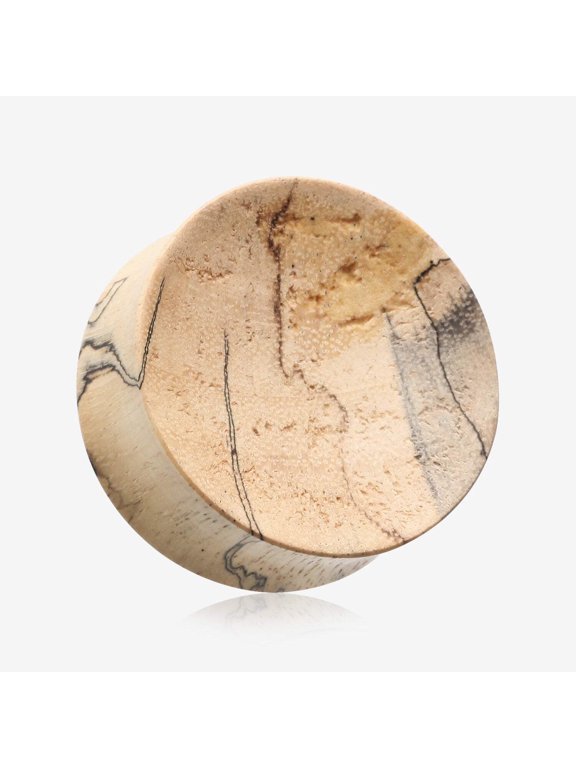 A Pair of Concave Old Tamarind Wood Double Flared Plug