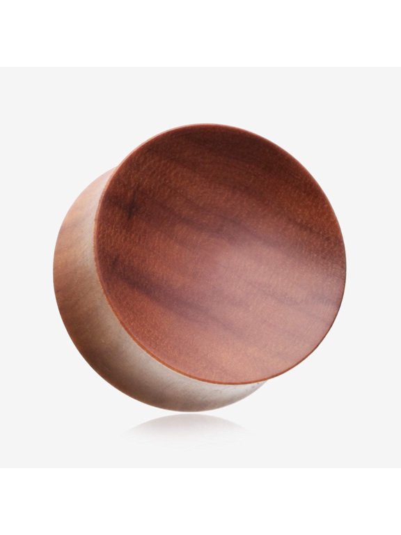 A Pair of Concave Sabo Wood Double Flared Plug