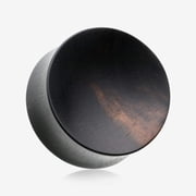 A Pair of Concave Tiger Ebony Wood Double Flared Plug