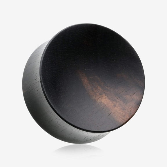 A Pair of Concave Tiger Ebony Wood Double Flared Plug