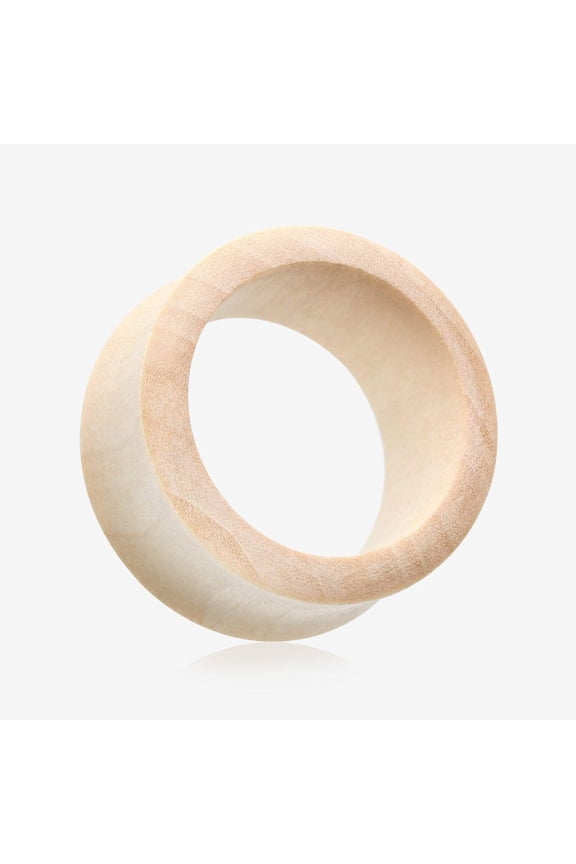 A Pair of Crocodile Wood Double Flared Tunnel Plug