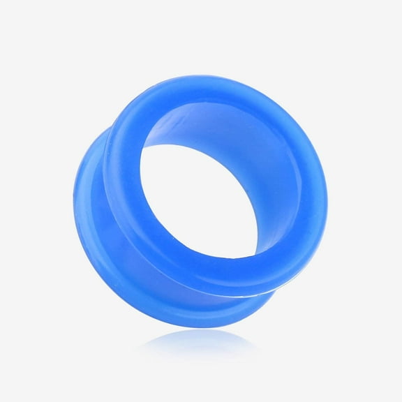 A Pair of Flexible Silicone Double Flared Ear Gauge Tunnel Plug