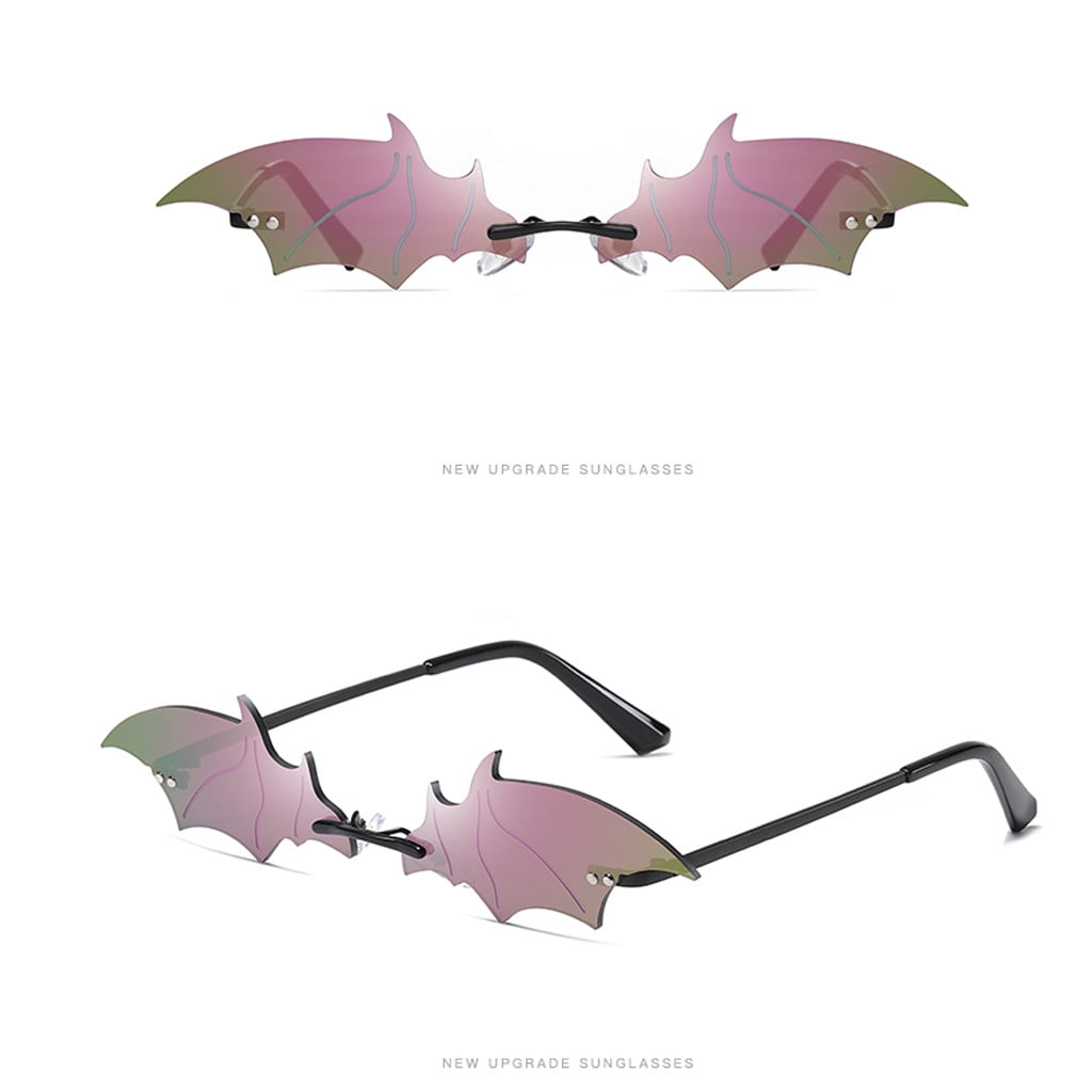 A Pair of Glasses Funny Bat Shape Retro Sunglasses Glasses Eyewear