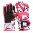 A Pair of Gloves Pink Nylon Windproof M/L Size Winter Warm Boys Outdoor