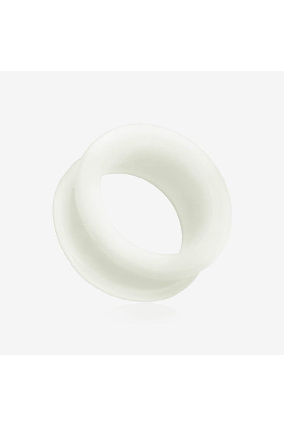A Pair of Glow in the Dark Silicone Double Flared Ear Gauge Tunnel Plug