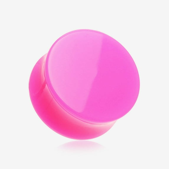 A Pair of Neon Colored UV Acrylic Double Flared Ear Gauge Plug