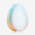 thumbnail image 1 of A Pair of Opalite Stone Teardrop Double Flared Ear Gauge Plug, 1 of 3