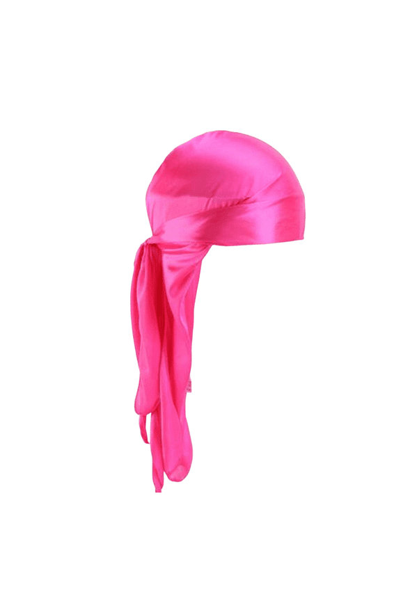 A Pair of Ribbons Pink Cotton Men's And Women's Silk Long Tail Headscarf Hat Hat