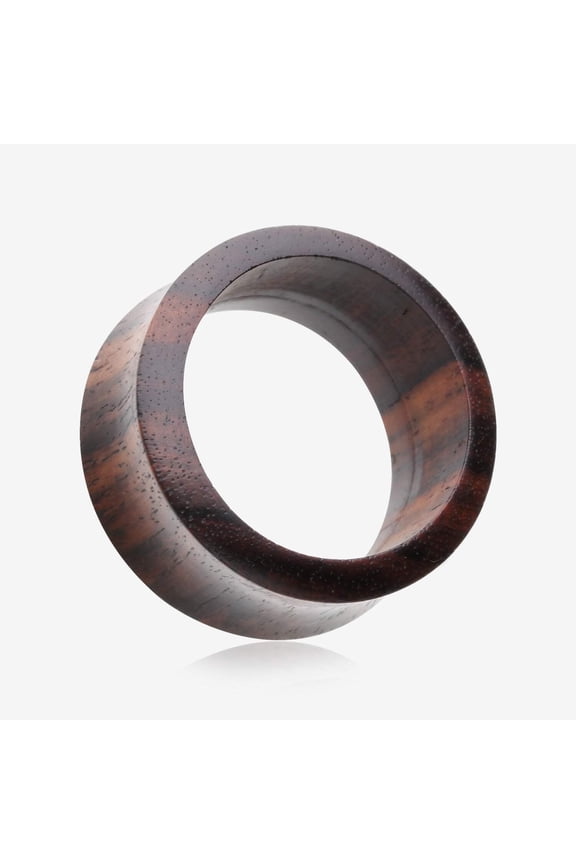 A Pair of Rosewood Double Flared Tunnel Plug