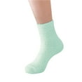 A Pair of Socks Green Women Fuzzy Fluffy Cozy Slipper Socks Warm Soft