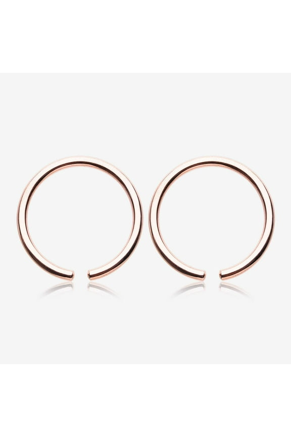 A Pair of Solid Copper Hoop Ear Weight Hanger
