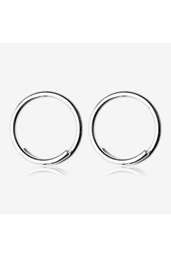 A Pair of Solid White Brass Spiral Hoop Ear Weight Hanger