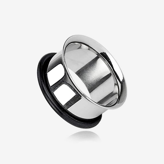 A Pair of Steel Basic Single Flared Ear Gauge Tunnel Plug