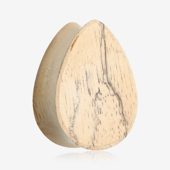 A Pair of Teardrop Old Tamarind Wood Double Flared Plug