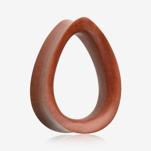 A Pair of Teardrop Sabo Wood Double Flared Tunnel Plug