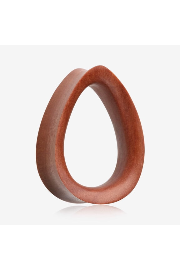 A Pair of Teardrop Sabo Wood Double Flared Tunnel Plug