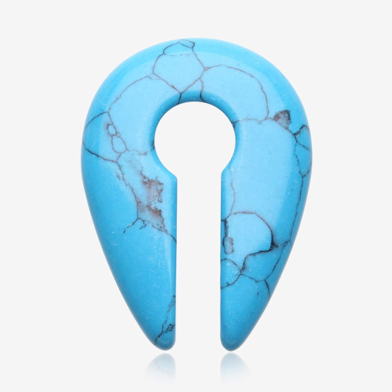 Lobal Domination Opalite Keyhole Hanger Ear Weights – Plug Gauge Tunnels (Pair, Stone Glass Look)