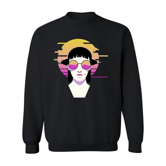 A Pale Girl With Sunglasses Sweatshirt Women -Image by Shutterstock, Female XX-Large