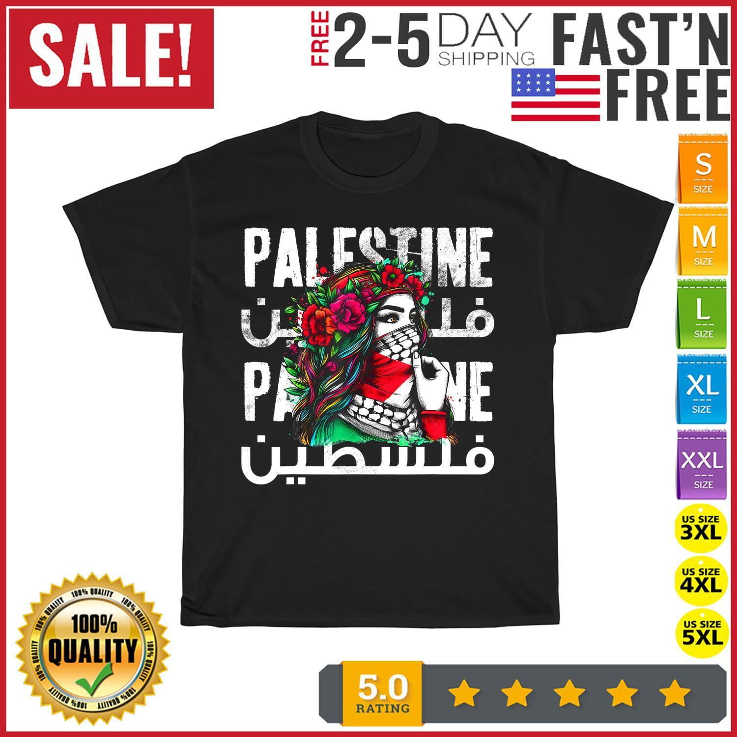 A Palestinian Girl Wearing A Palestinian Bandana Palestine T Shirt Men