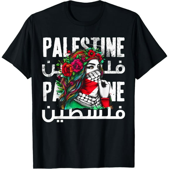 A Palestinian Girl With A Palestinian Bandana Palestine T-Shirt