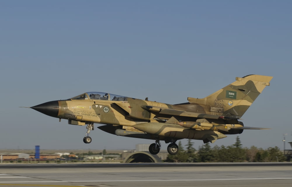A Panavia Tornado IDS of the Royal Saudi Air Force Canvas Art - Giovanni CollaStocktrek Images (35 x 23)