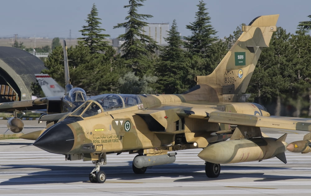 A Panavia Tornado IDS of the Royal Saudi Air Force Canvas Art - Giovanni CollaStocktrek Images (36 x 23)