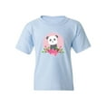 thumbnail image 1 of A Panda With Flowers T-Shirt Juniors -Image by Shutterstock,  Large, 1 of 4