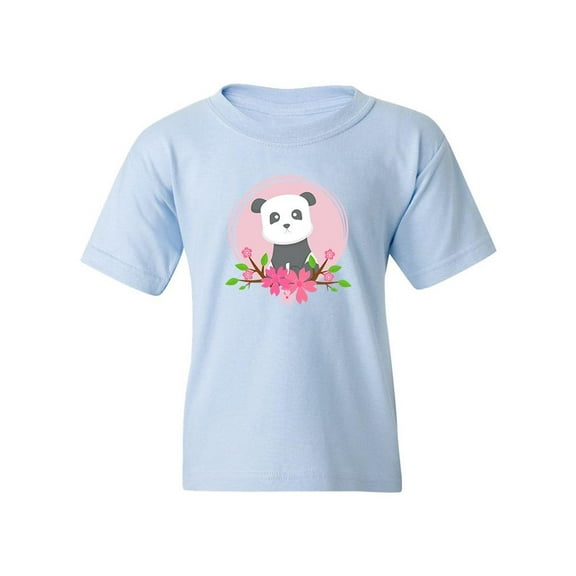 A Panda With Flowers T-Shirt Juniors -Image by Shutterstock,  Large