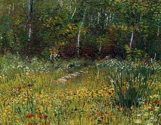 A Park In Spring 1887 Canvas Art - Vincent Van Gogh (18 x 24)