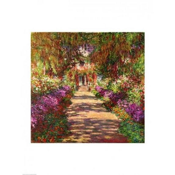 A Pathway in Monets Garden Giverny 1902 Poster Print by Claude Monet