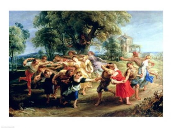 A Peasant Dance Canvas Art - Peter Paul Rubens (24 x 18)