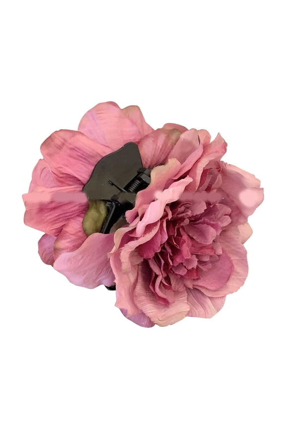 A Peony Flower Hair Claw For Women Vintage Side Clip Headwear