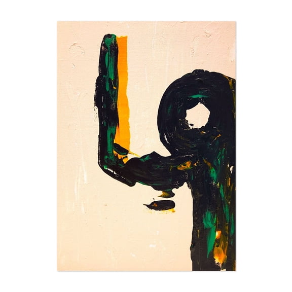 A Person - Painting Abstract Modern Art Minimalist Geometric Art Deco Unframed Wall Art Print 8 x 12 inches