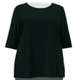 thumbnail image 1 of A Personal Touch Women's Plus Size Knit 3/4 Sleeve Top - Black - 2X, 1 of 3