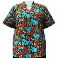 thumbnail image 1 of A Personal Touch Women's Plus Size Mandarin Collar V-Neck Blouse Multi Marigolds - 2X, 1 of 3