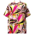 thumbnail image 1 of A Personal Touch Women's Plus Size Short Sleeve Button-Front Tunic - Pink Pucci - 2x, 1 of 3